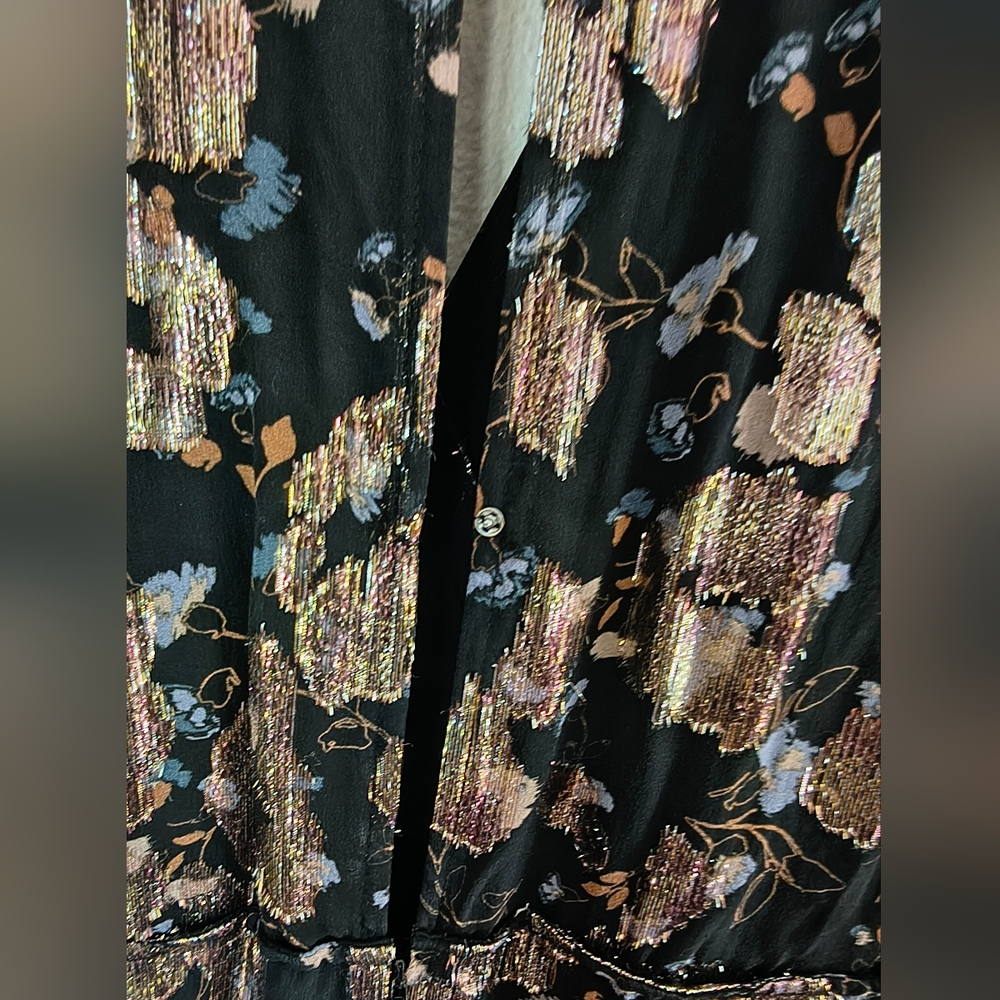 Beautiful ba&sh Lady Dress Size 1 (Small, US 4) Midi Length Silk Floral - Picture 7 of 15